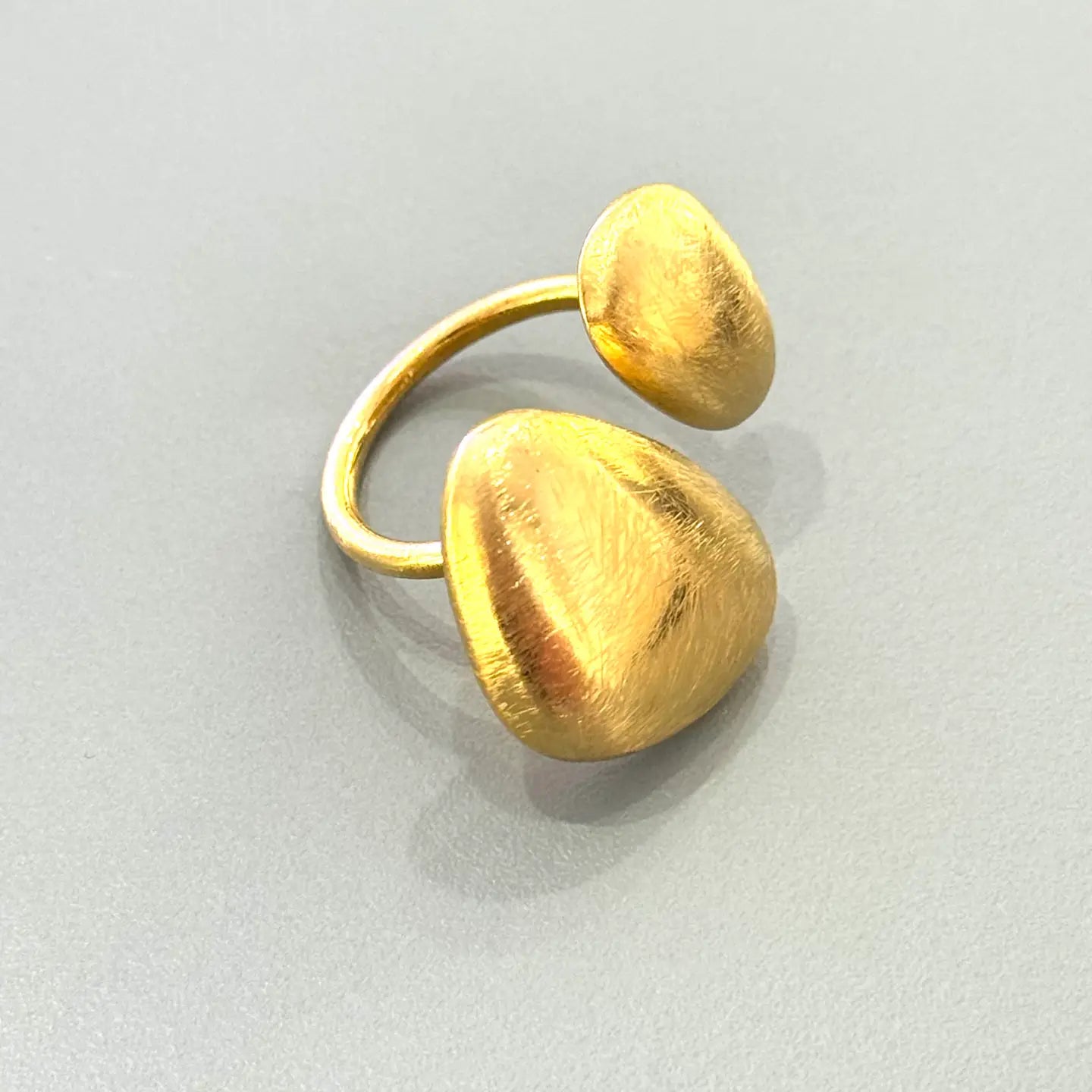 Bague ajustable Couto en acier inoxydable doré brossé