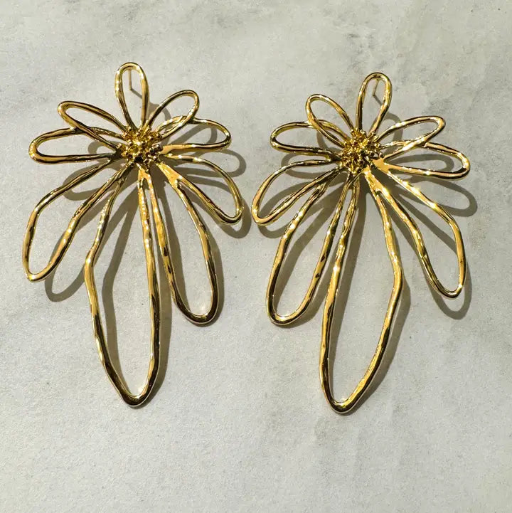 Boucles d'oreilles florales Coquelicot