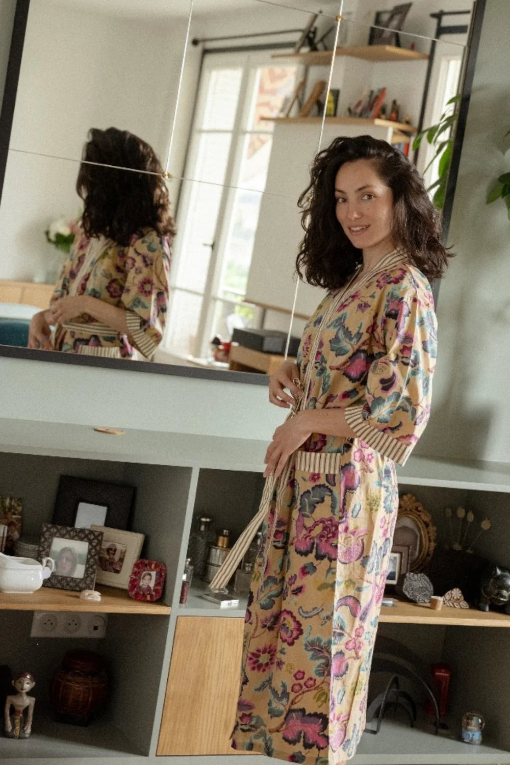 Kimono long Mandu, moutarde