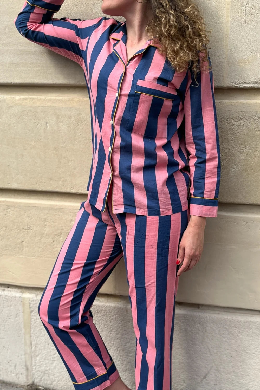 Pyjama rayés, rose