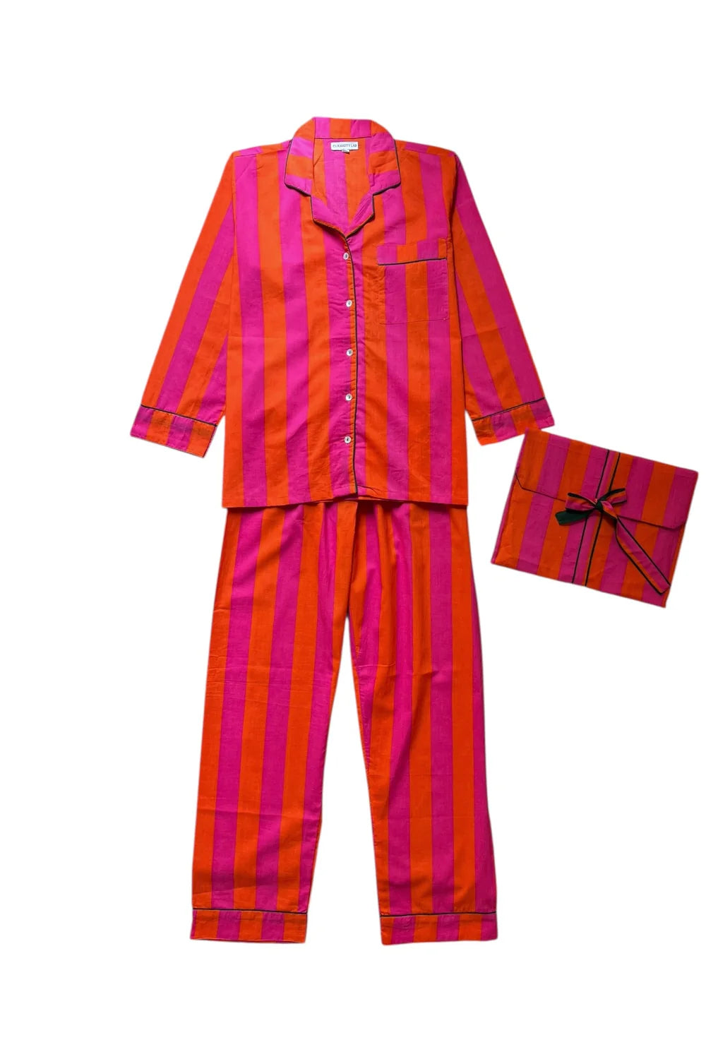 Pyjama rayés, rouge