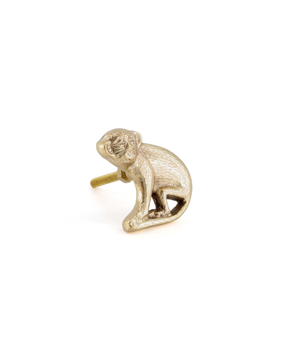 Poignée Singe Peppin en laiton recyclé