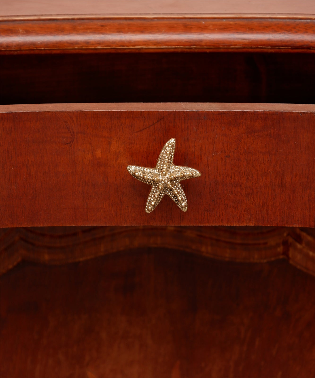 Ruby Starfish Brass Knob