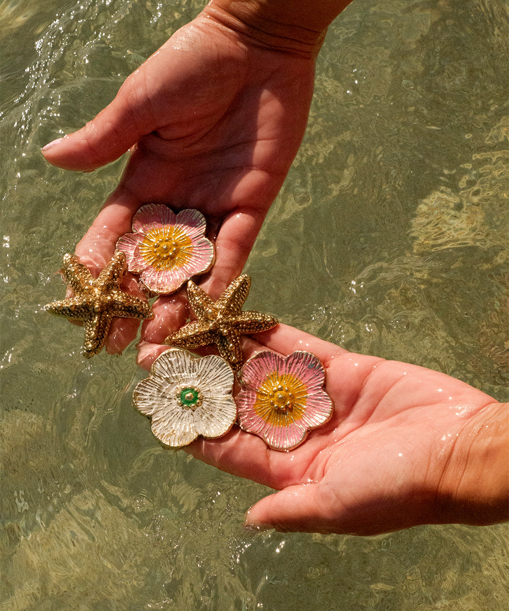 Poignée Étoile de mer Ruby en laiton recyclé
