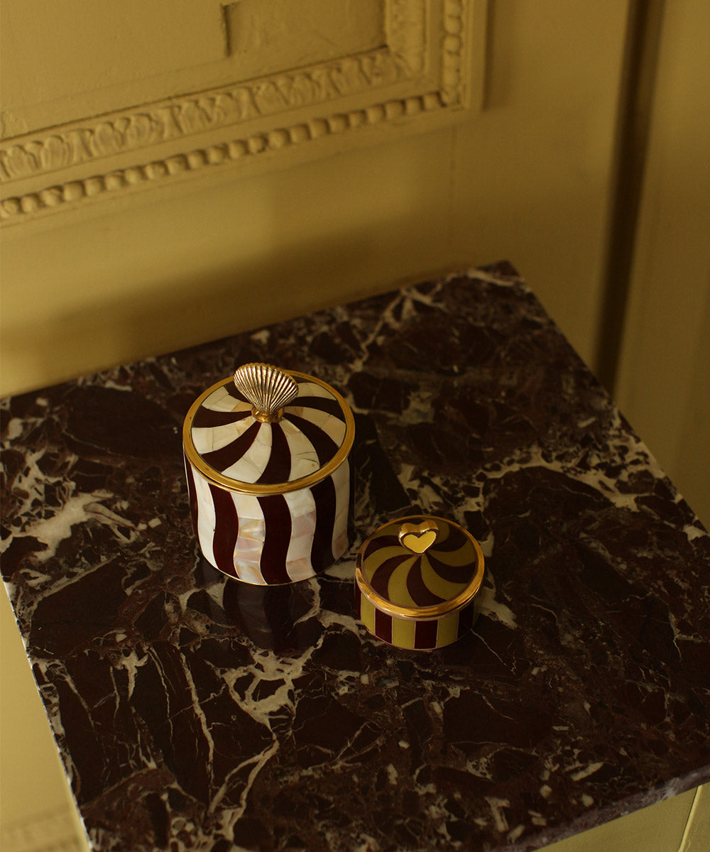 Boîte Circus Abby Shell bordeaux, grande