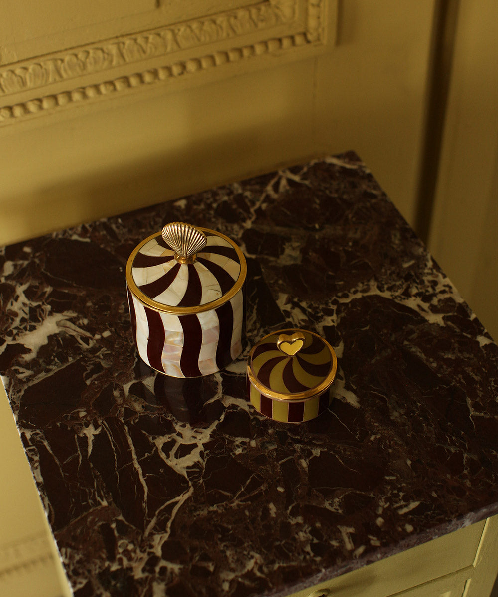 Boîte Circus Pyar Heart jaune, moyen