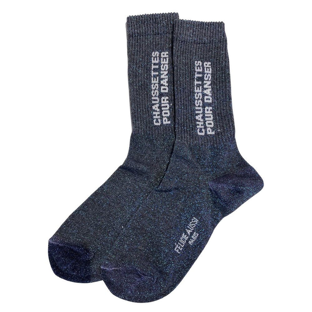 Chaussettes Danser à paillettes anthracite