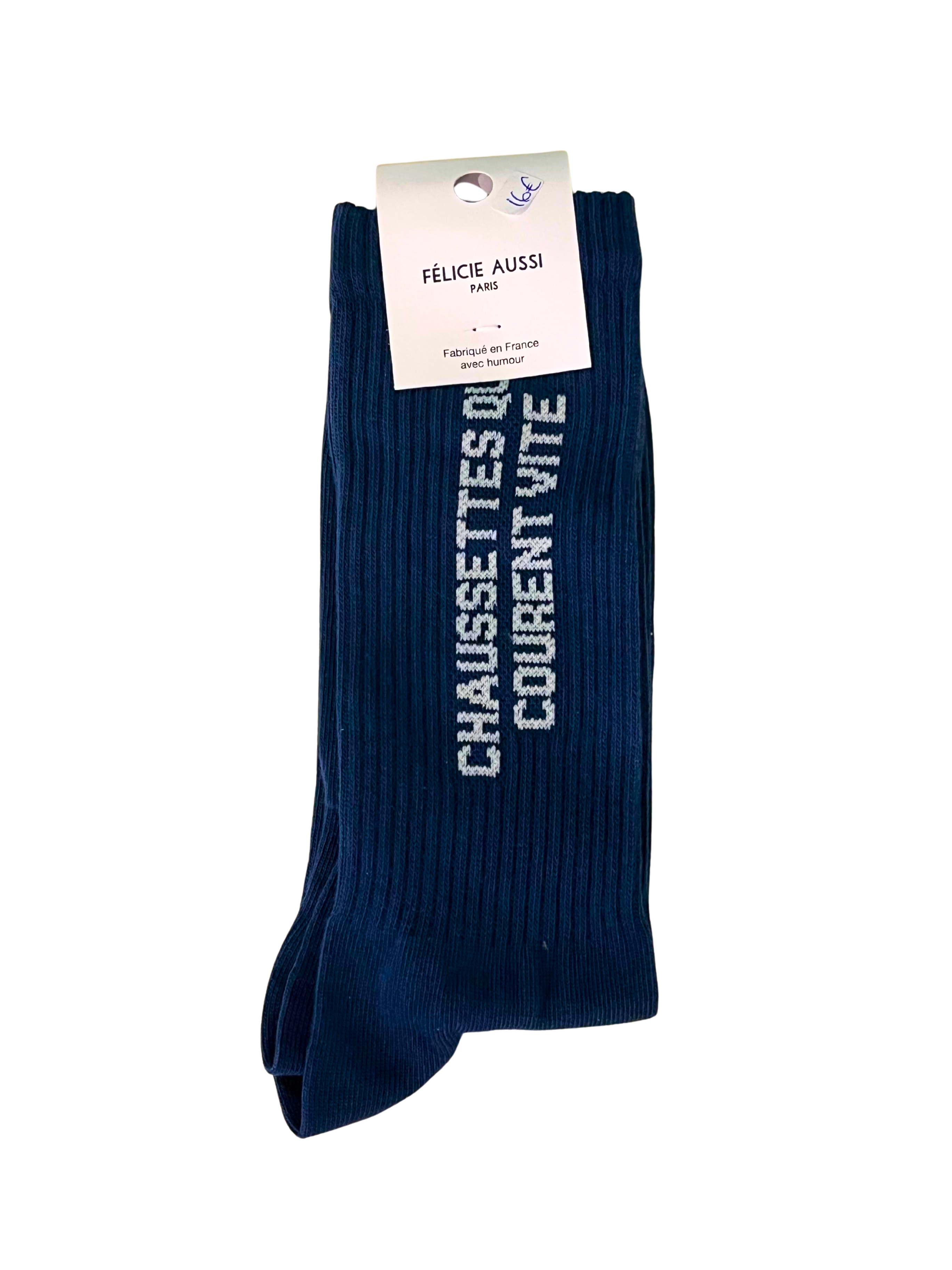 Félicie Aussi “Qui courent vite” prussian blue socks 40/45