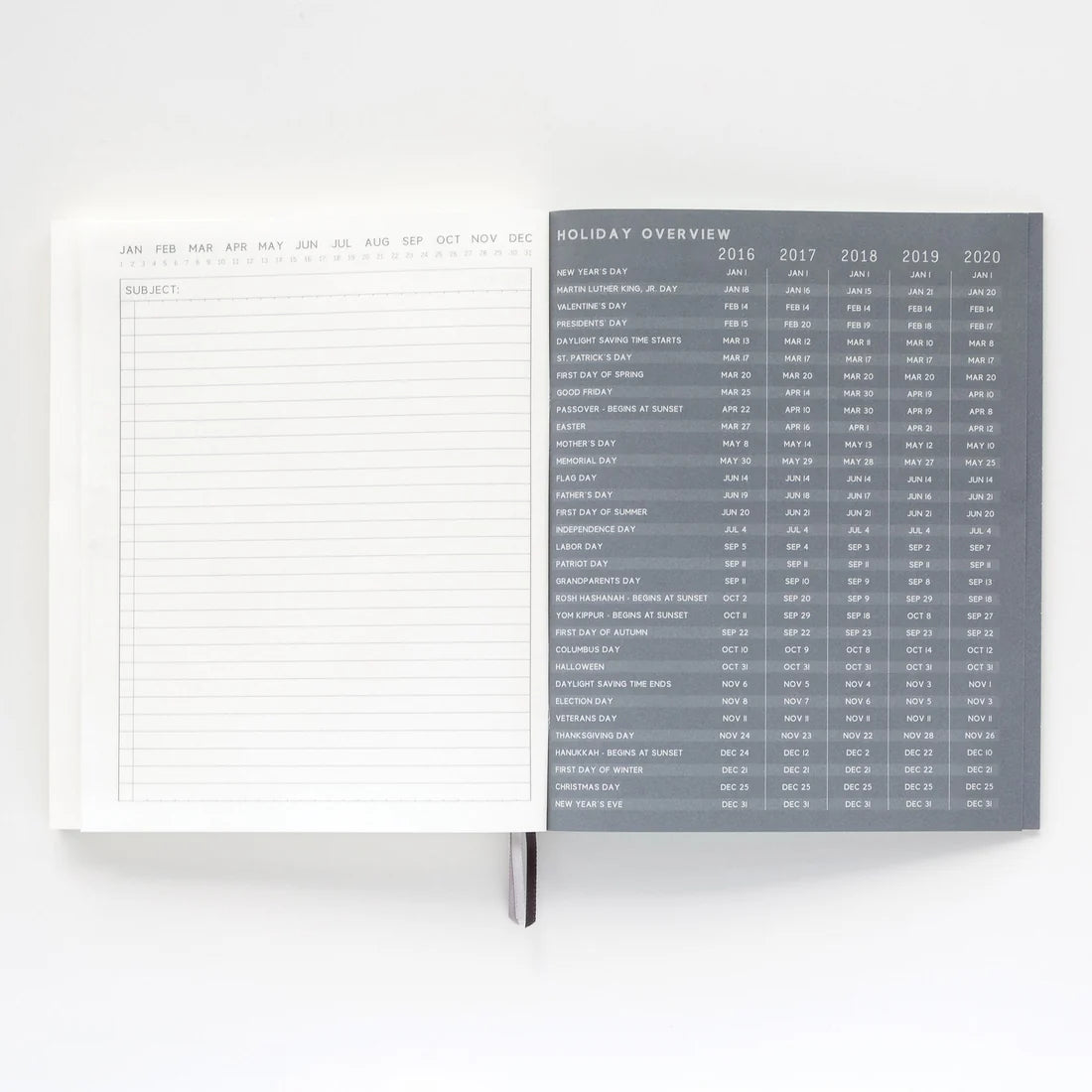 Standard Issue planning notepad green and chili
