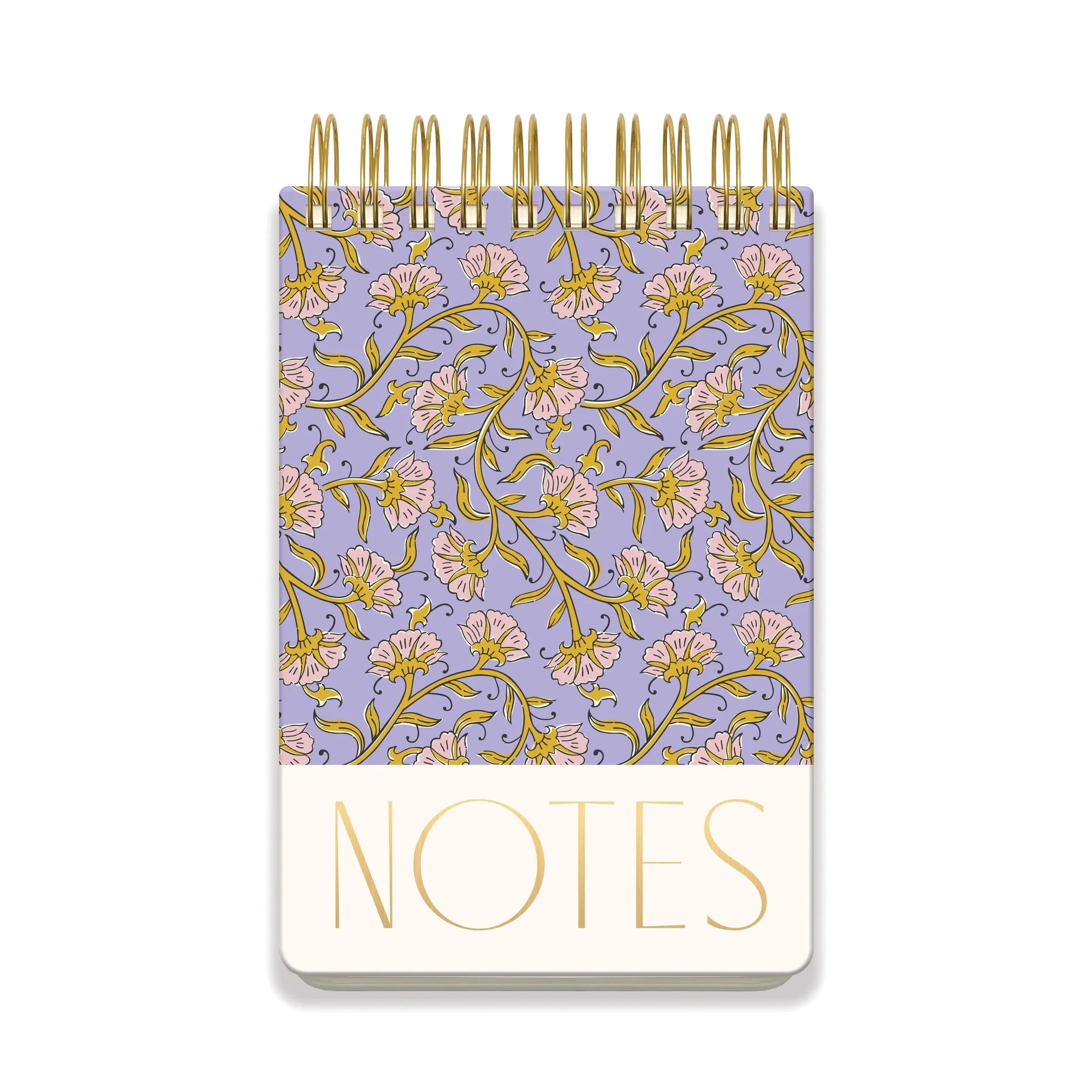 Grand bloc-notes double fil Chunky Floral Vintage Violet