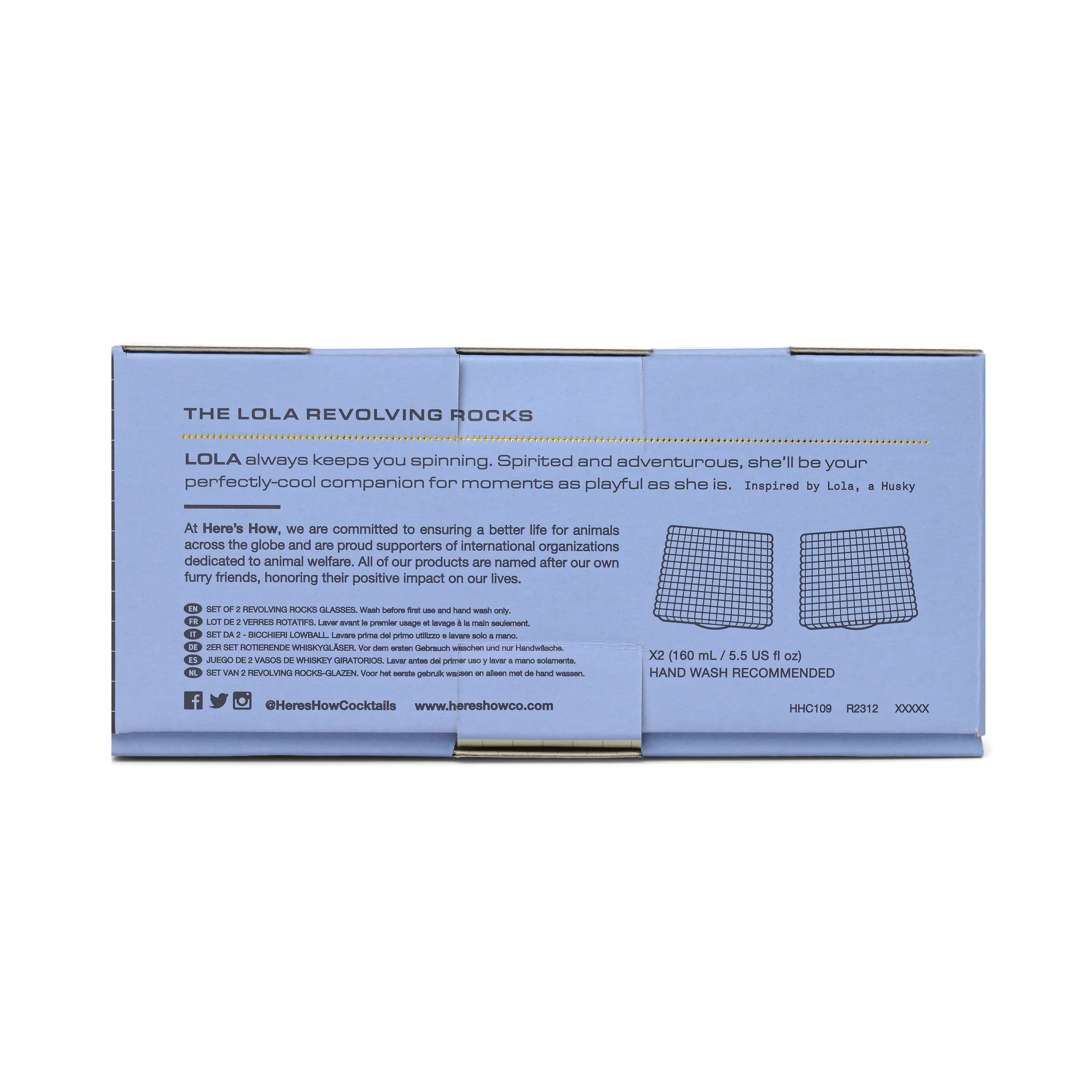 Verres à glaces tournantes