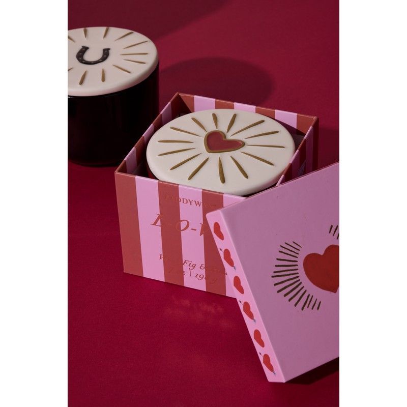 Bougie Charmed en verre rouge Figue sauvage & rose 226g