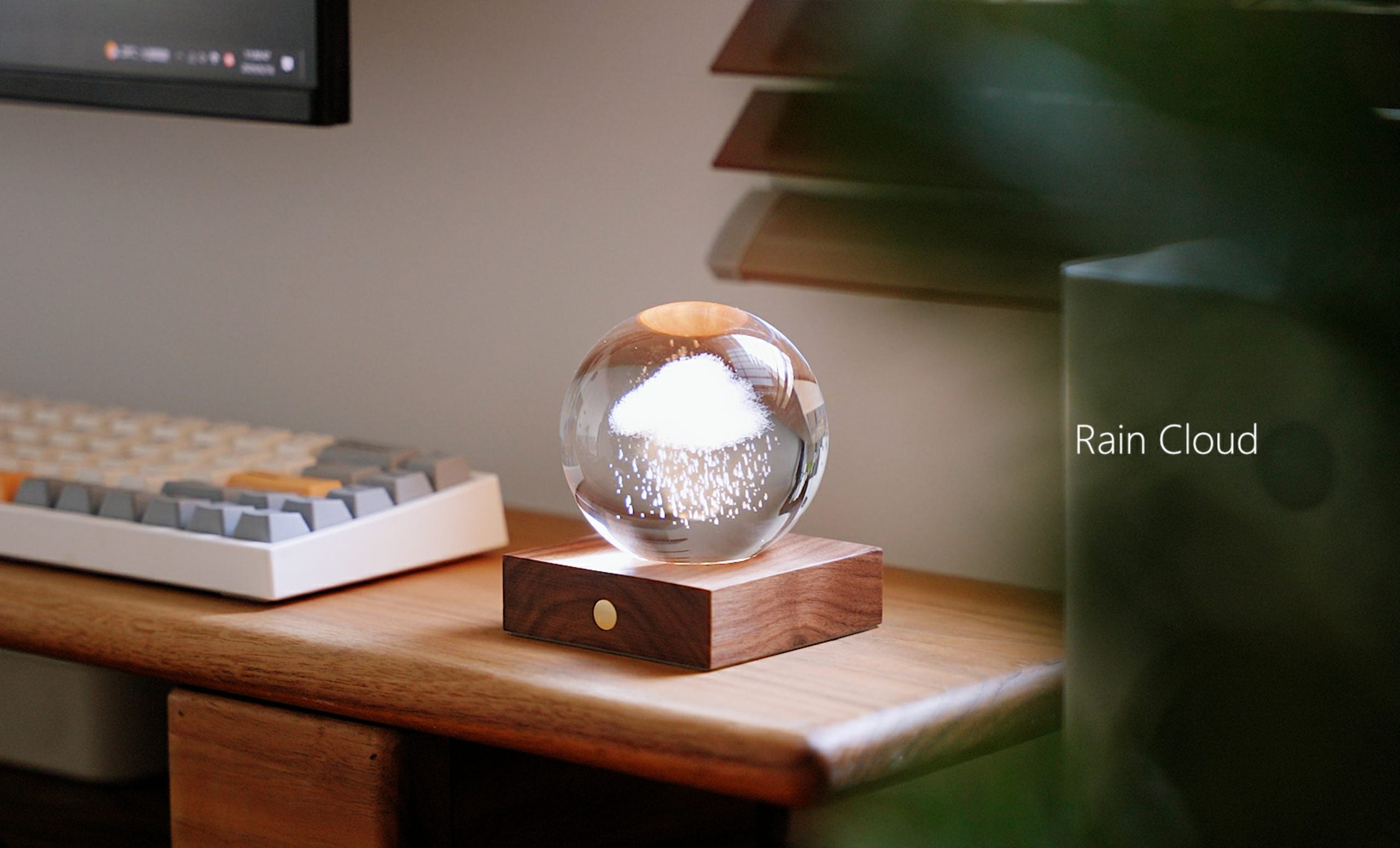 Luminaire crystal 3D Nuage de pluie