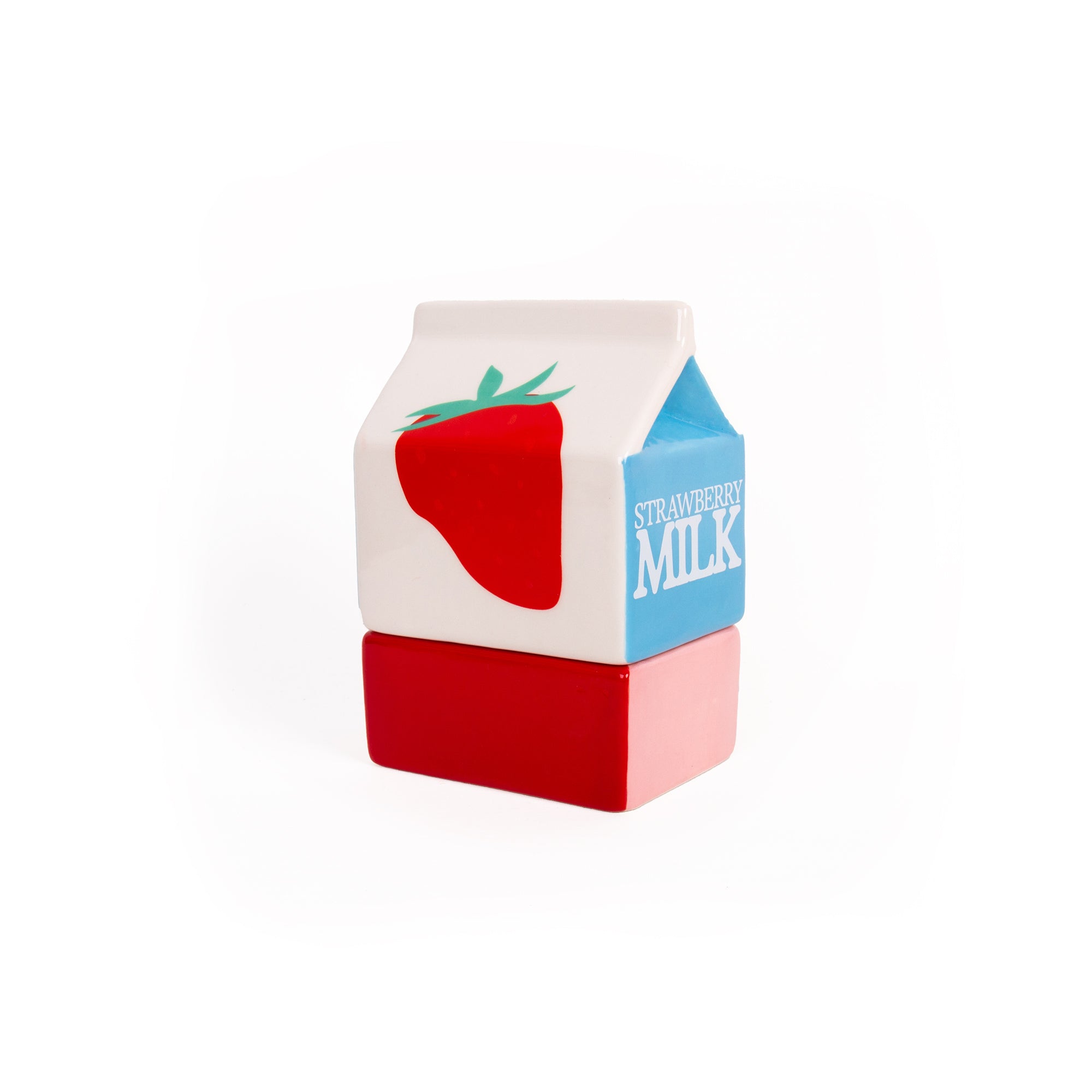 Boîte à bijoux Carton de Lait Fraise en céramique