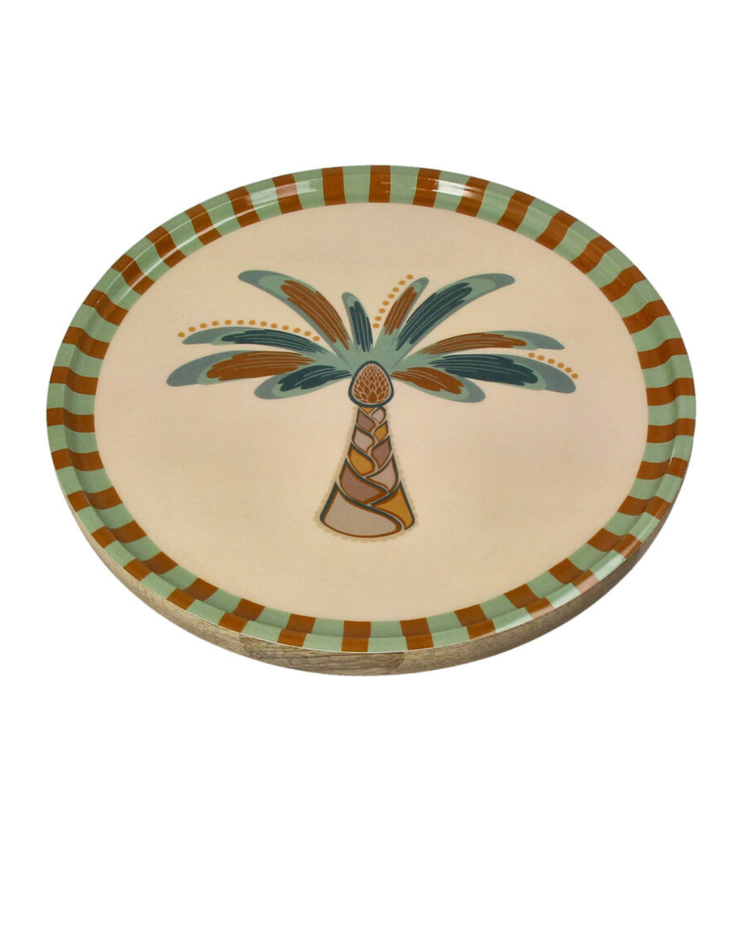 Assiette décorative Palmier en bois de manguier