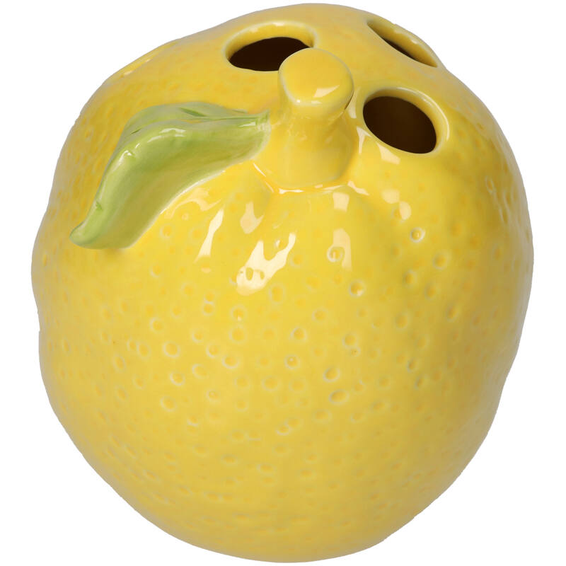 Vase fruit en forme de Citron jaune en faïence fine