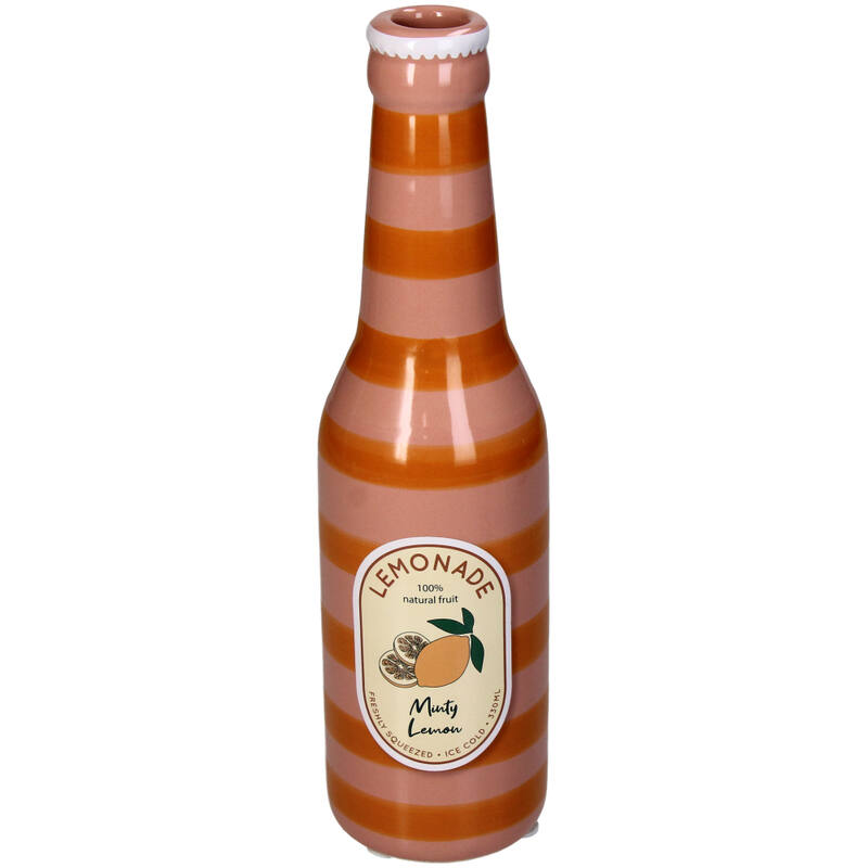 Vase bouteille Limonade Citron en faïence