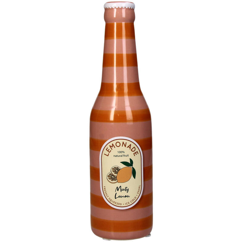 Vase bouteille Limonade Citron en faïence