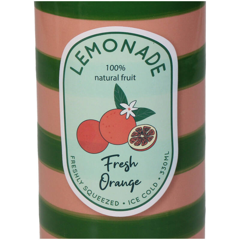 Vase bouteille Limonade Orange en faïence