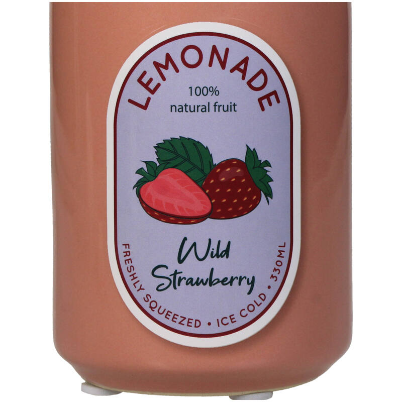 Vase canette Limonade Fraise en faïence