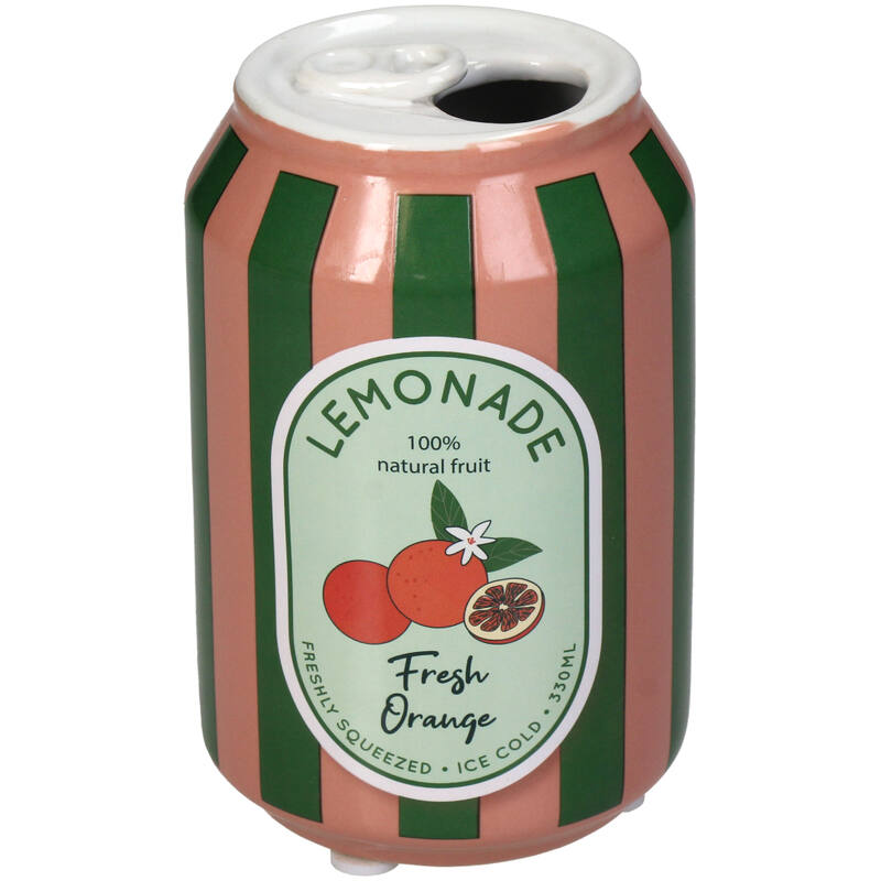 Vase canette Limonade Orange en faïence