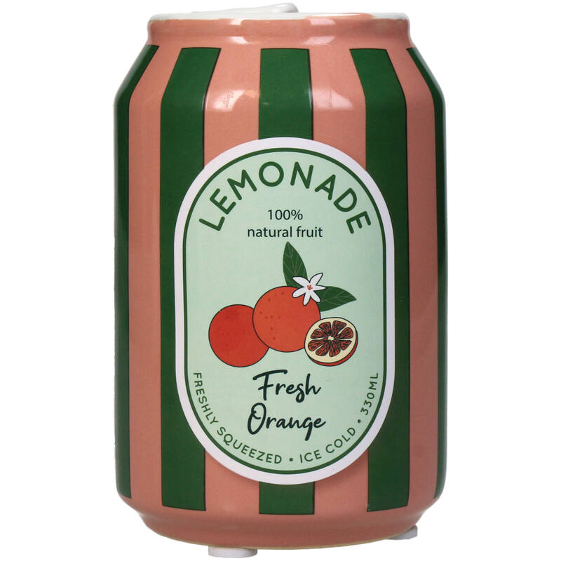 Vase canette Limonade Orange en faïence