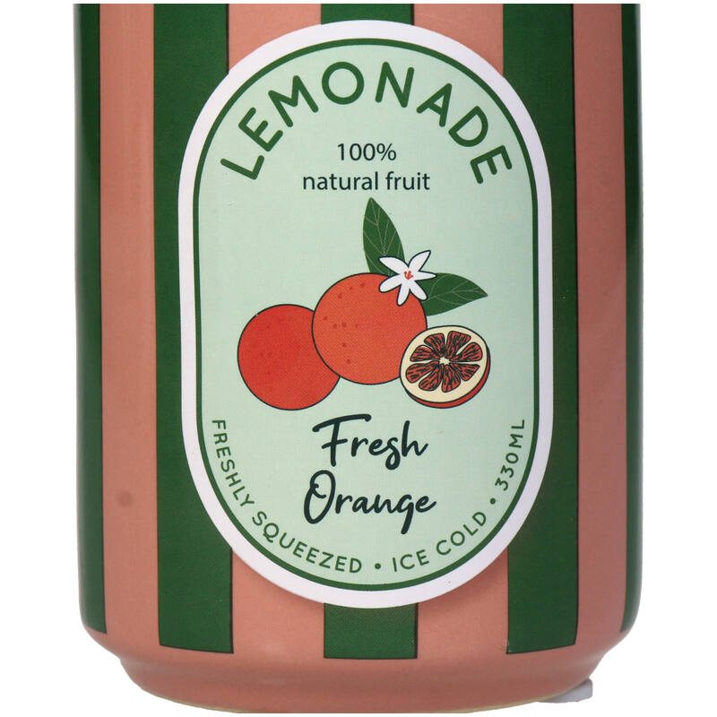 Vase canette Limonade Orange en faïence