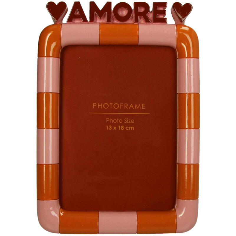 Amore photo frame in polyresin, 13x18cm
