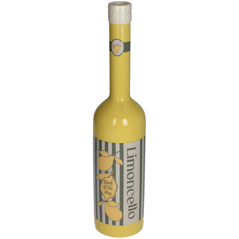 Vase bouteille Limoncello en grès jaune