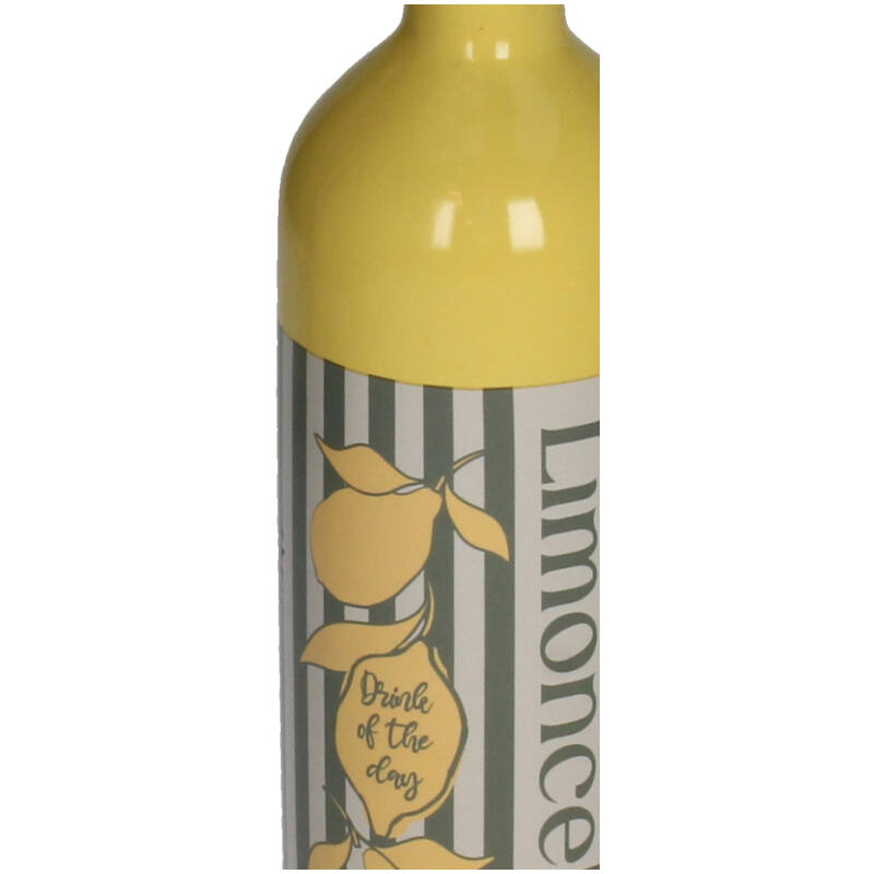 Vase bouteille Limoncello en grès jaune