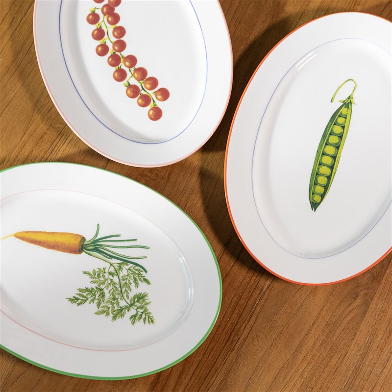 Plate — Petit Pois Oval Plate New Bone China 30 x 21 cm — view 2 — &Klevering