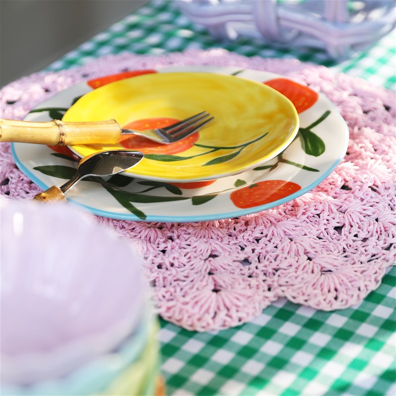 &Klevering Orange Full Colour Dessert Plates Set of 4