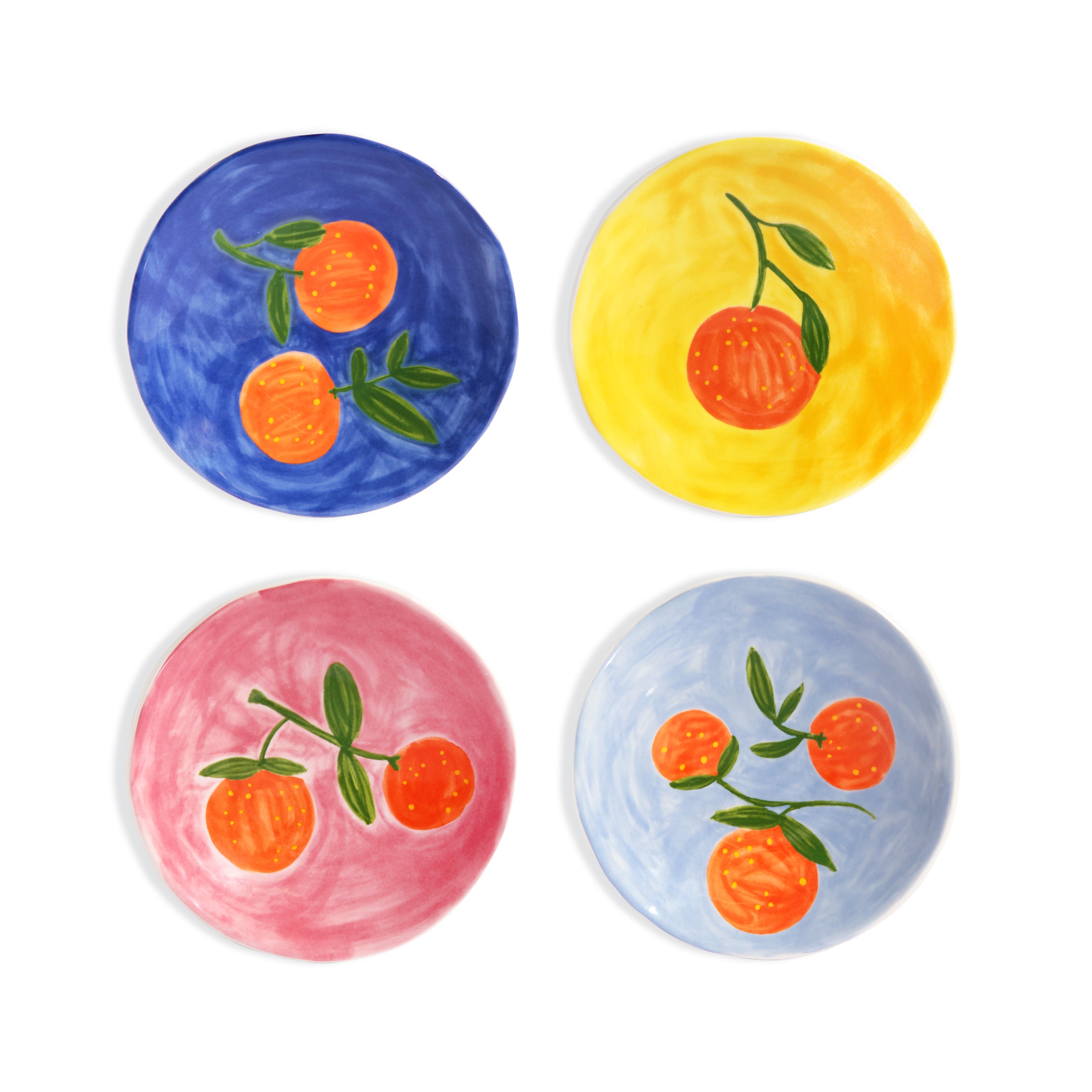 product images - &Klevering - klv-2811-06 - Plate orange full colour set of 4 2