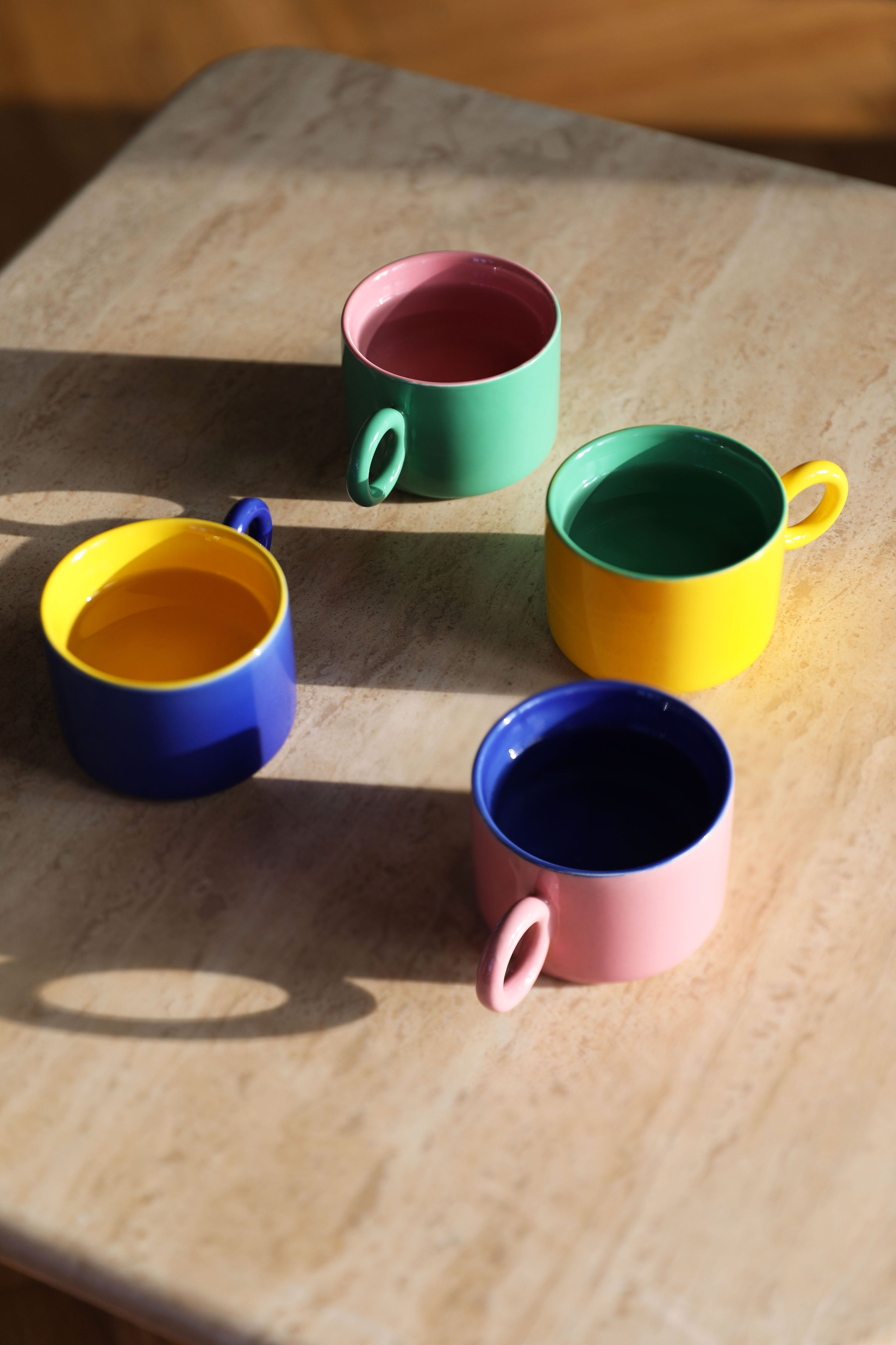 Chiquito Porcelain Multicolor Mugs 0.2 L – Set of 4