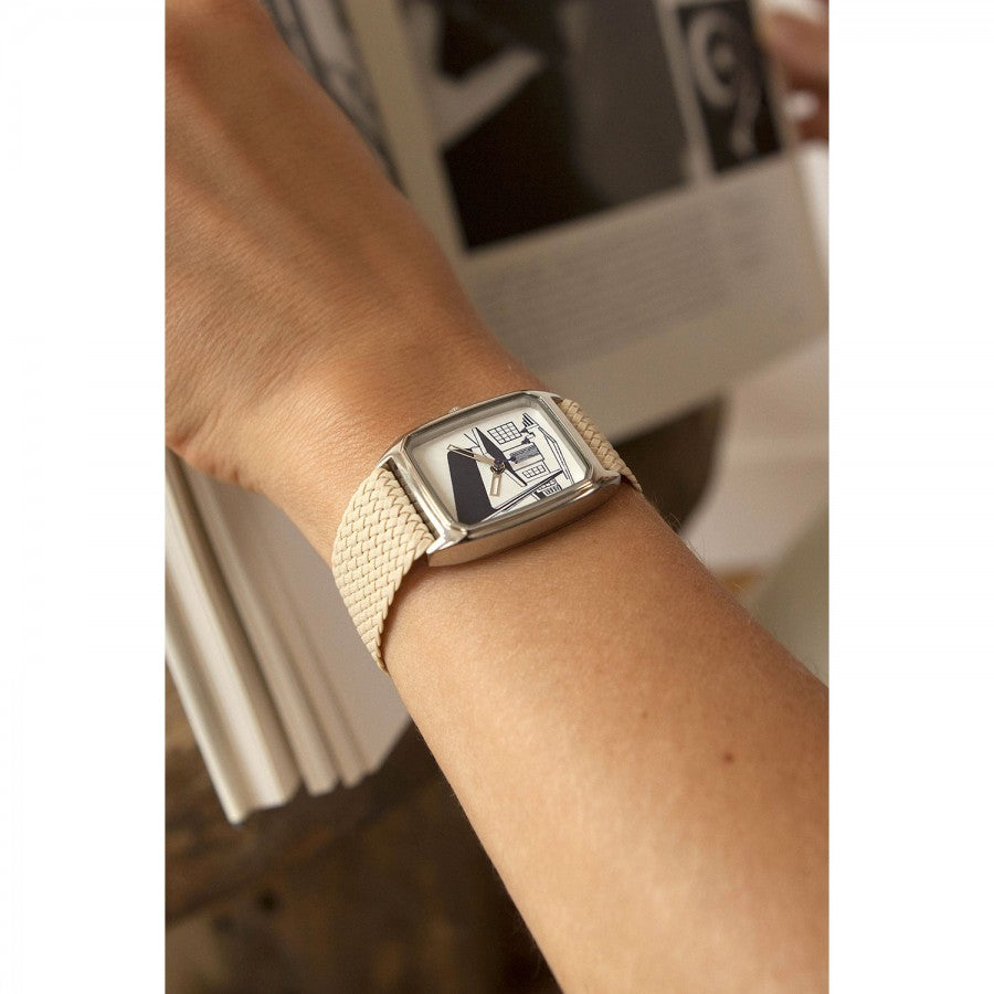Montre Laps Signature Streamline avec bracelet perlon bleu nuit
