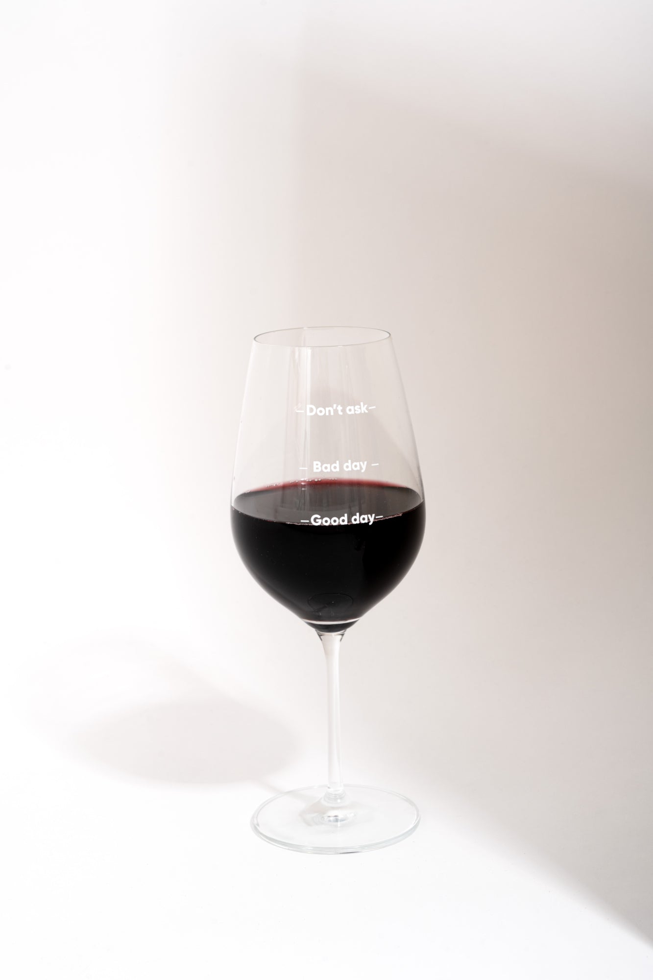 Verre à vin pour montrer son humeur