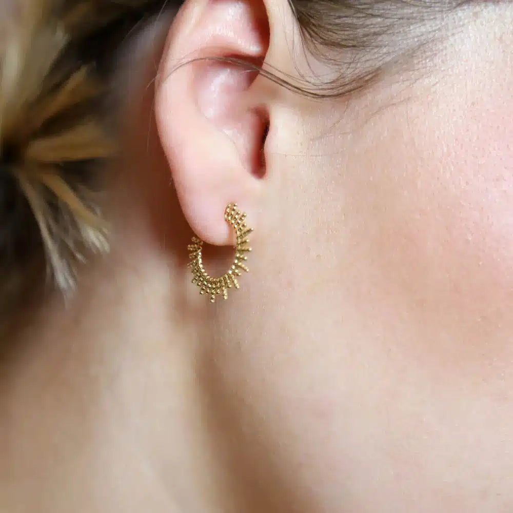 Boucles d'oreilles Aphélie en acier