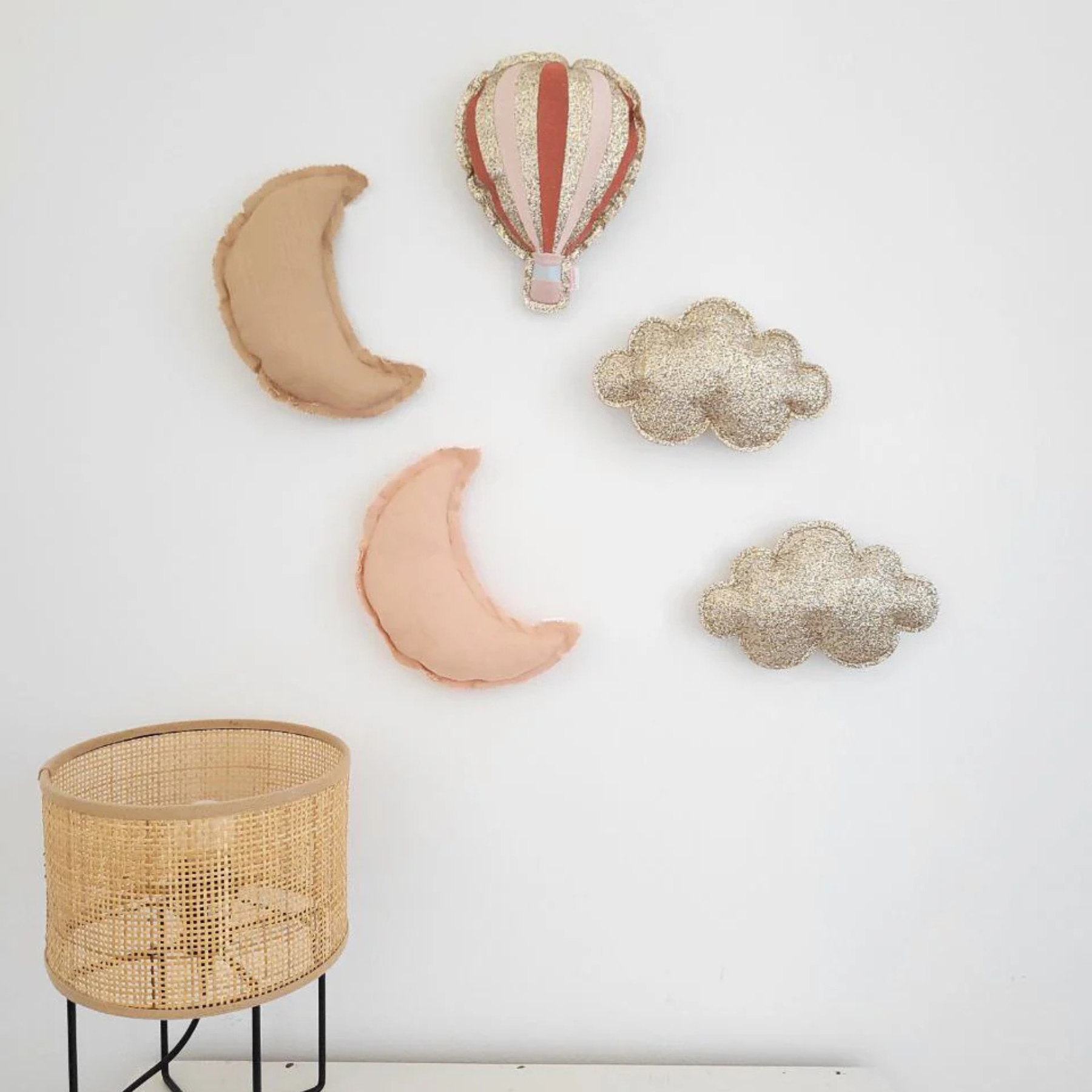 Suspension murale - Nuage argent