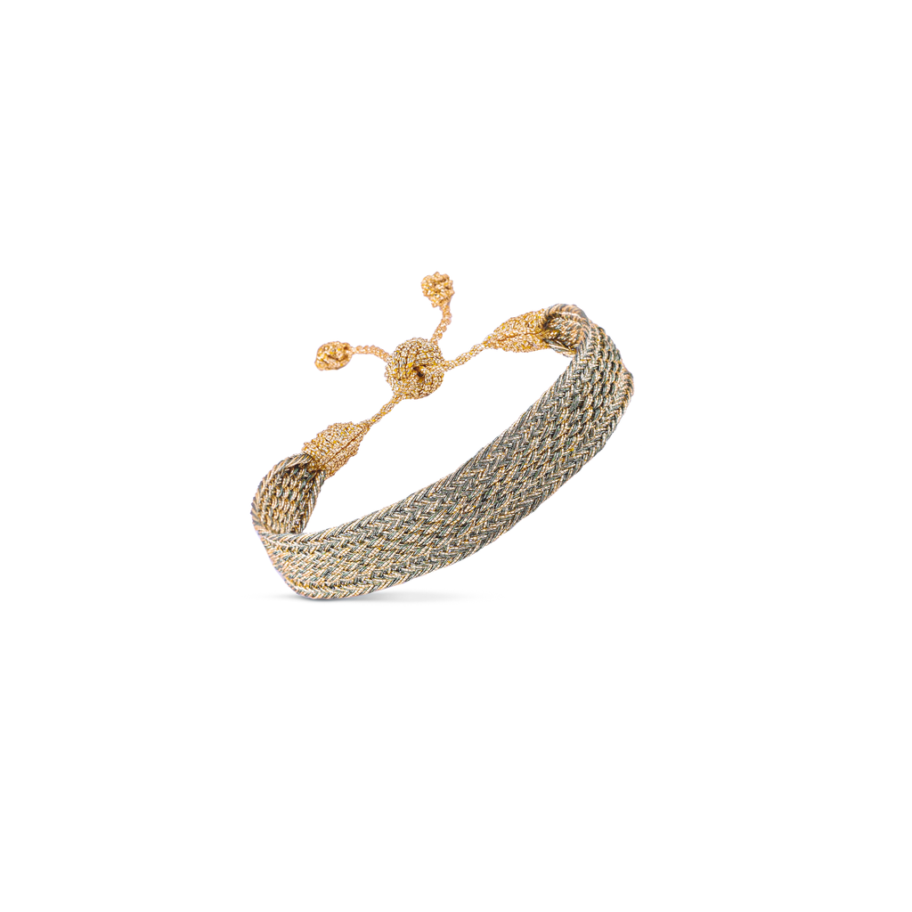 Bracelet Izy n°1, kaki doré