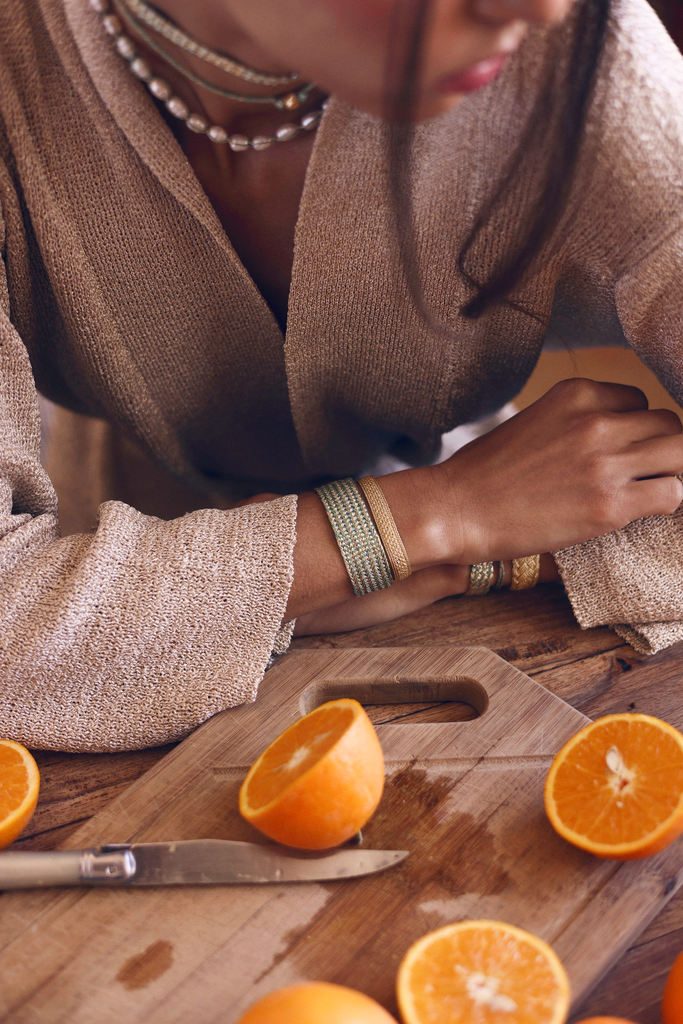 Maxi Ania Bracelet No. 1, Gold Basil