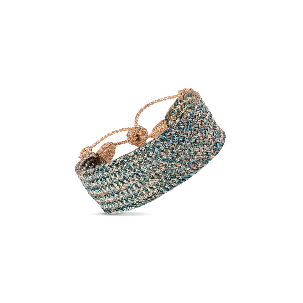Bracelet Maxi Ania nº1, eucalyptus pêche
