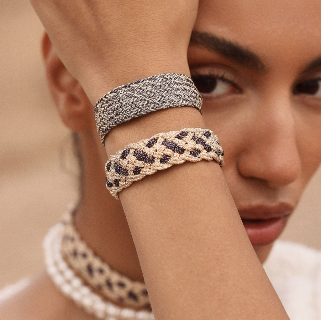 Bracelet Maxi Ania nº1, eucalyptus pêche