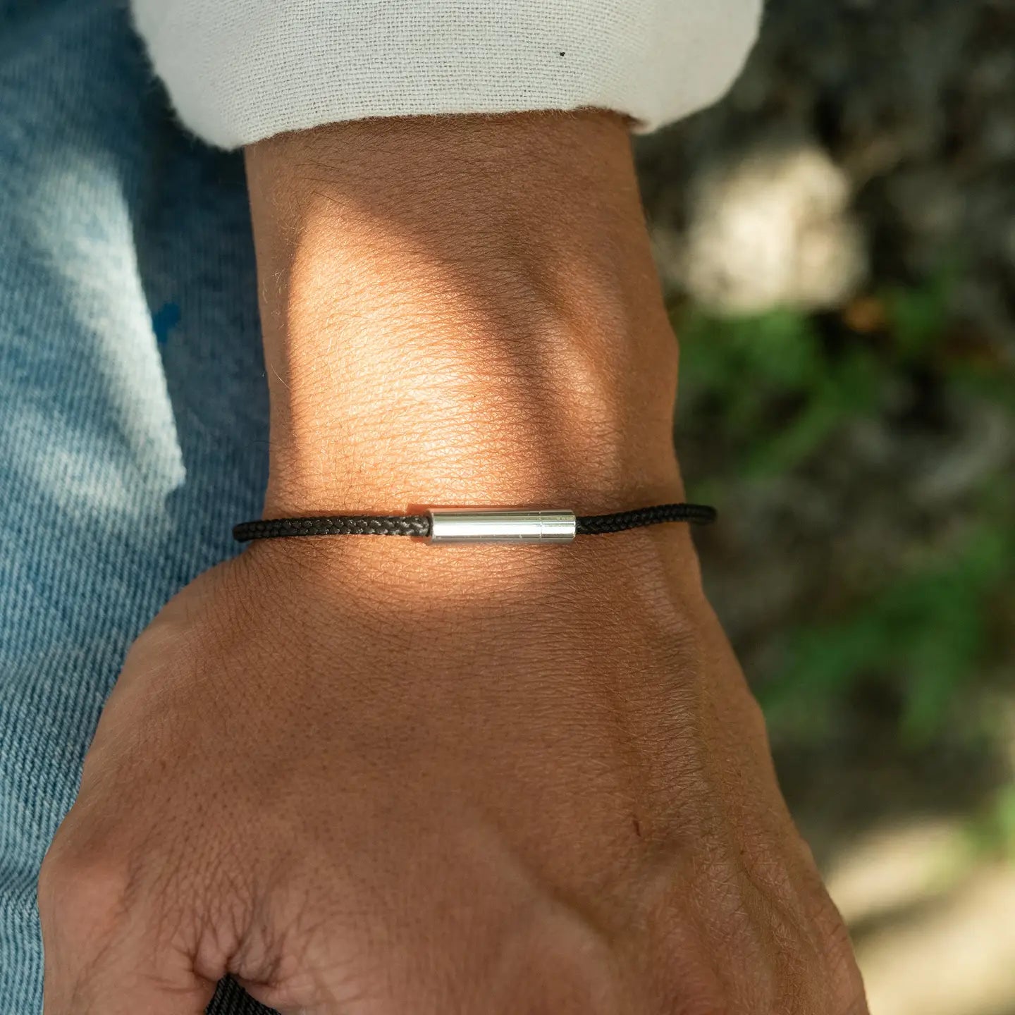 Sail Rope Bracelet with Silver Tone Clasp
