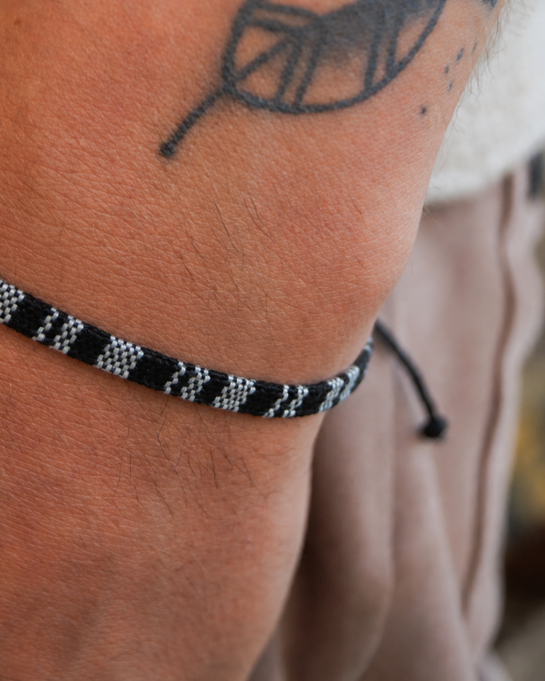 Black and White Surfer Bracelet