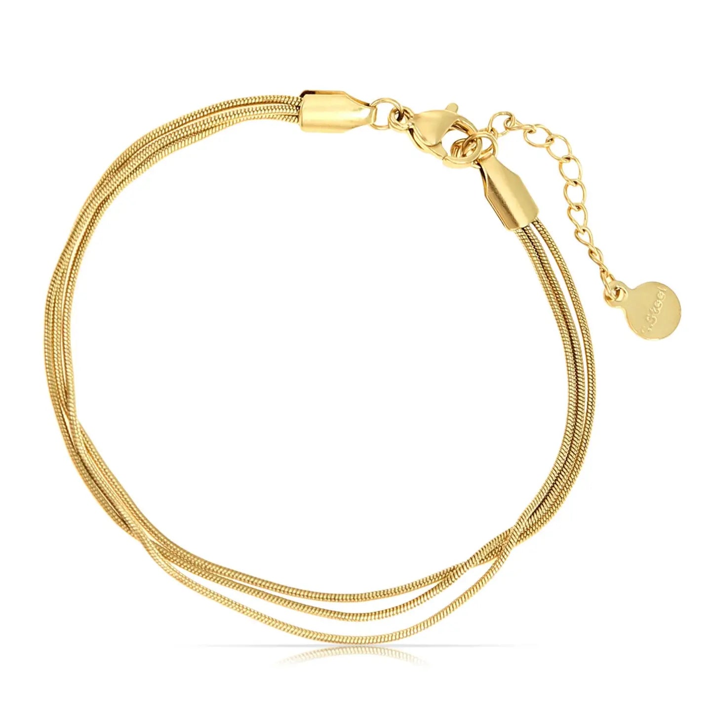 Bracelet multicouche plaqué or