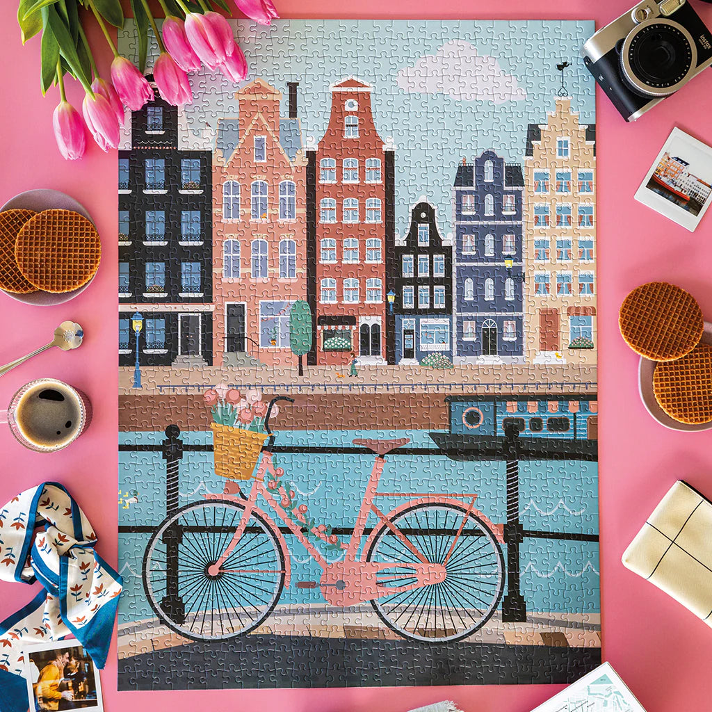 Puzzle 1000 pcs Pédalons au fil de l'eau
