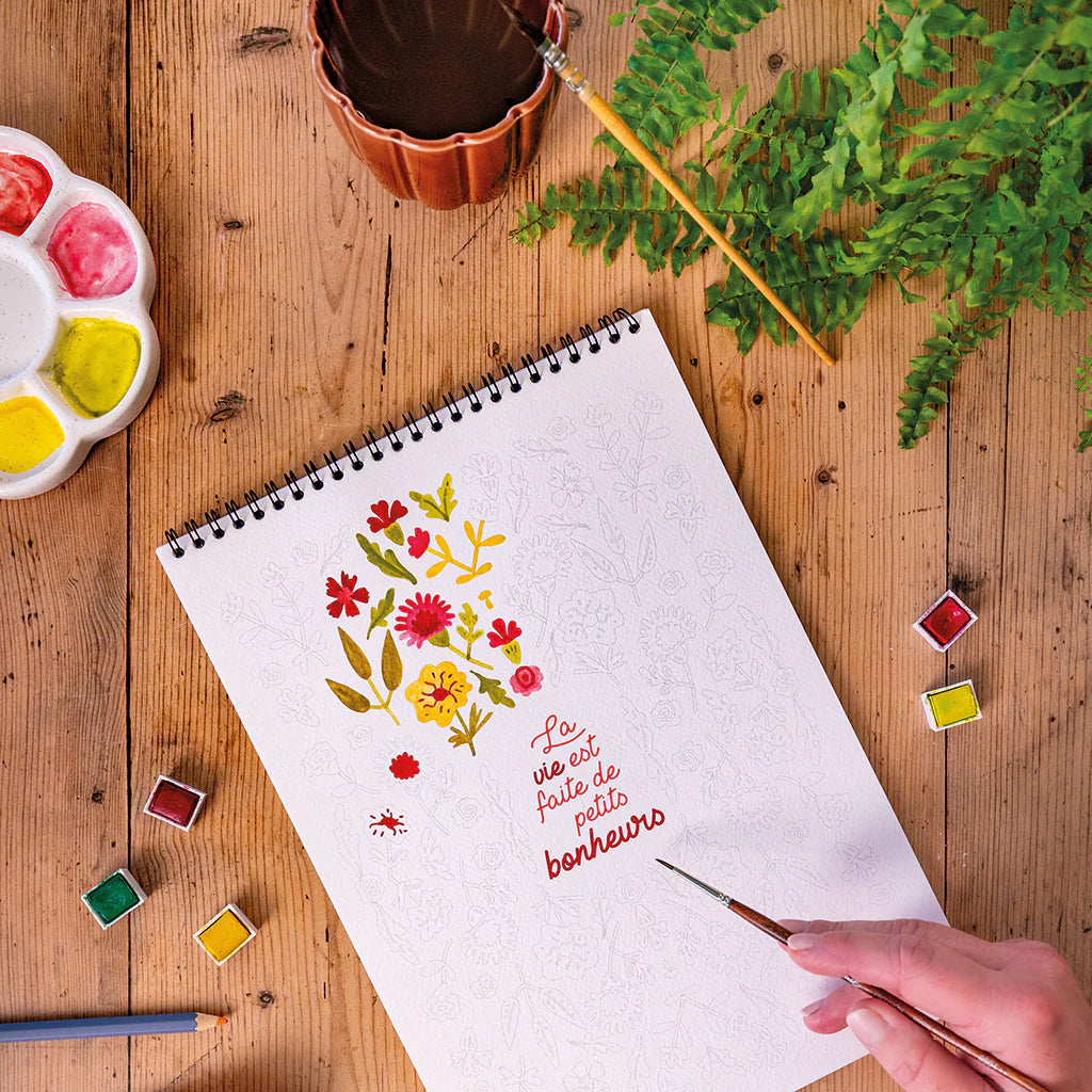Carnet de coloriage A4 Petits bonheurs