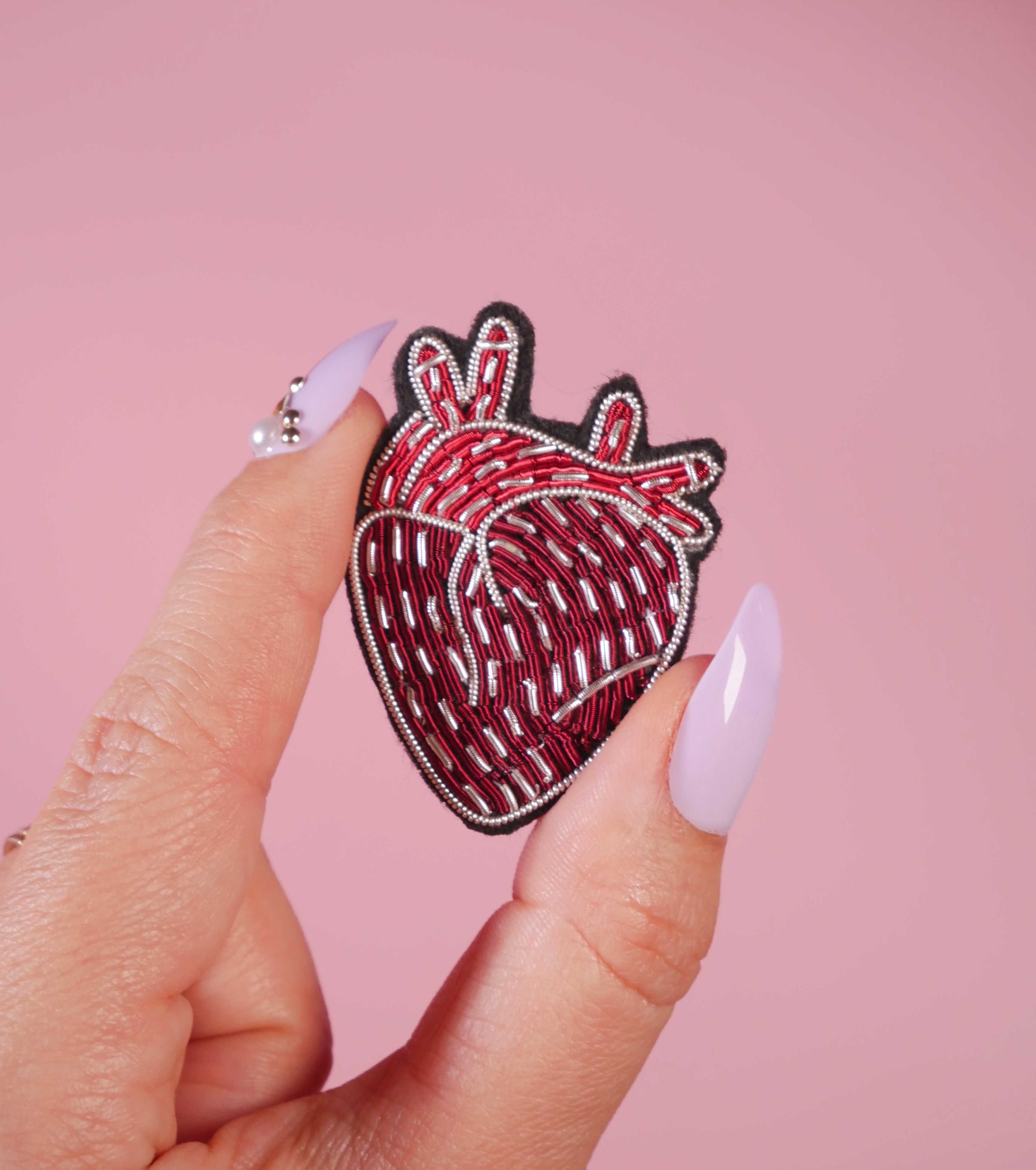Human Heart Brooch