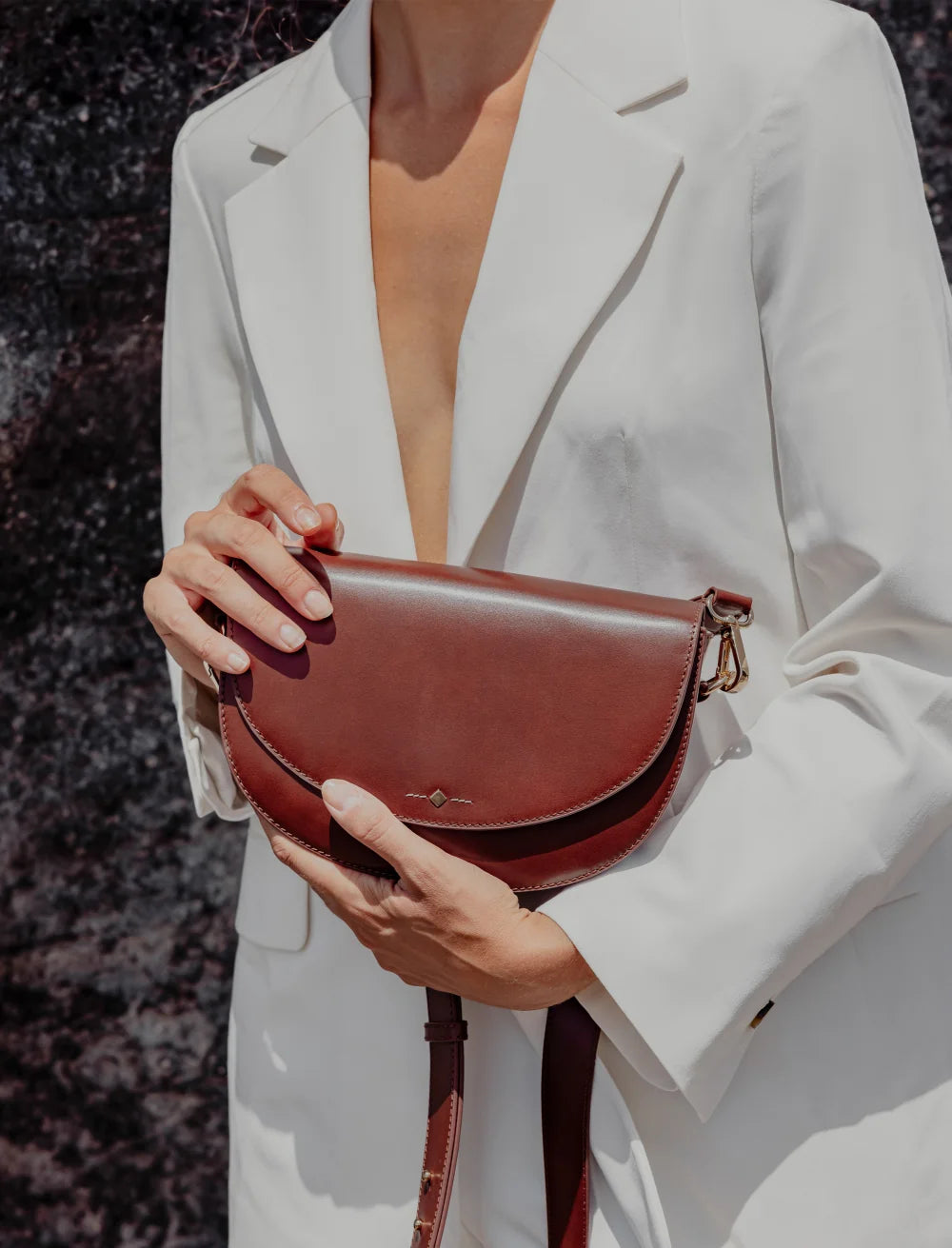 Sac cuir recyclé Abel cognac