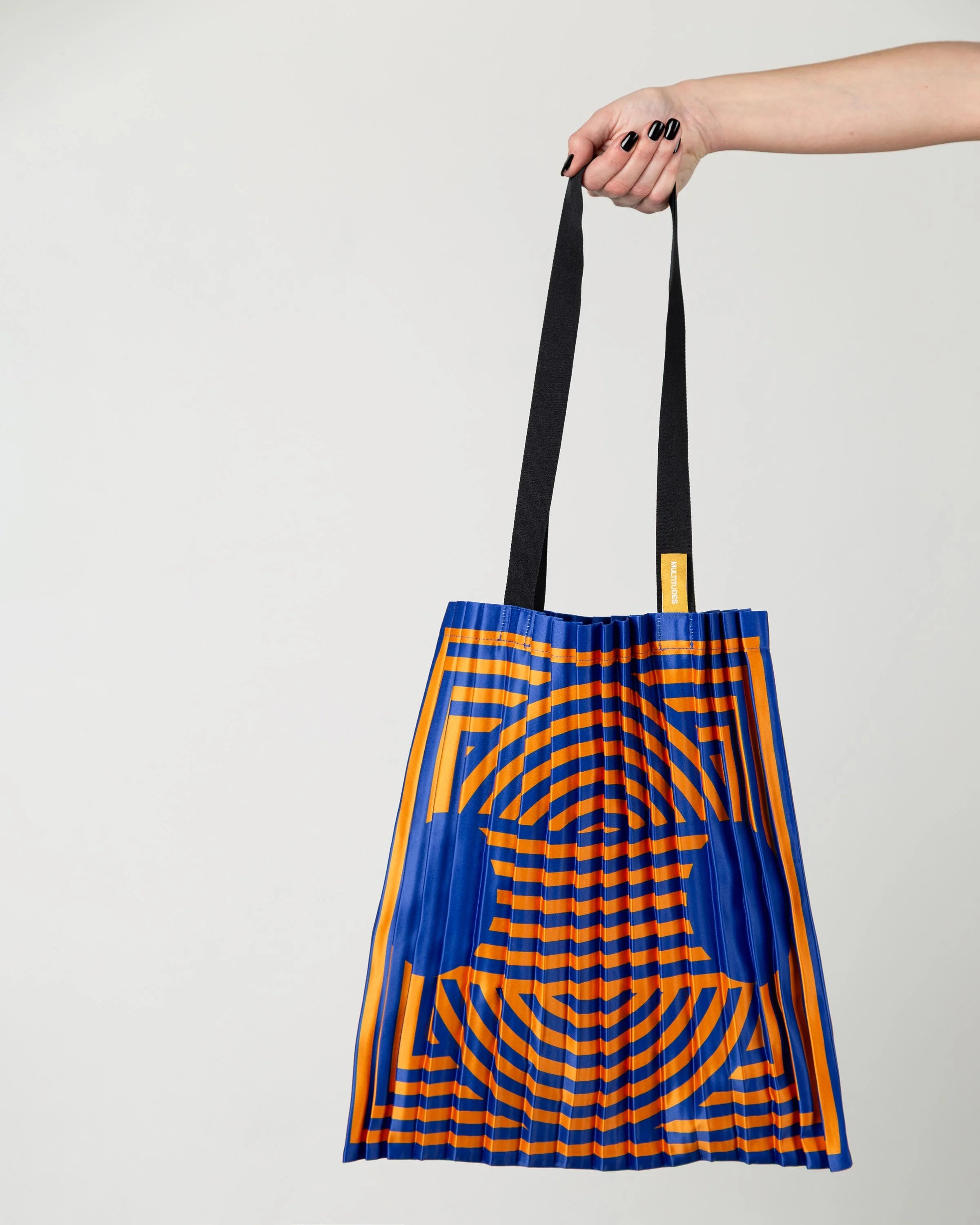 Marzamemi Pleated Satin Tote Bag 40 × 48 cm